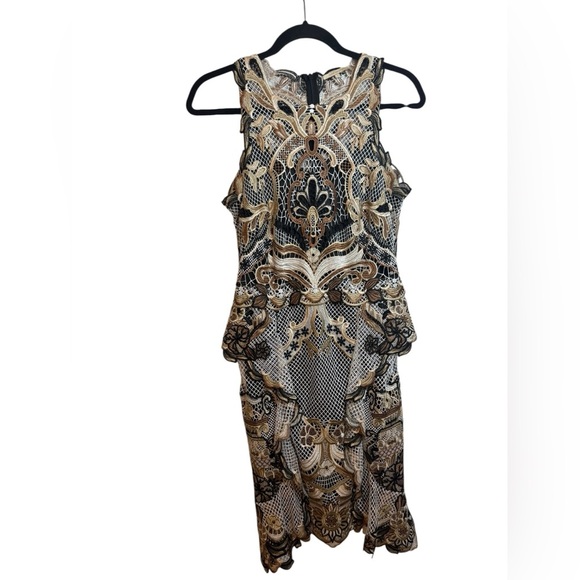 Kobi Halperin Jaylynn Gold Crochet Formal Dress - Picture 2 of 10